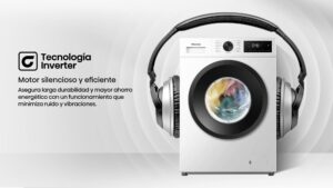 lavadora hisense 11kg vapor "tara" 1400rpm