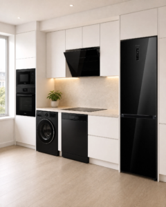 Frigorífico COMBI NF 2M CRISTAL NEGRO de Tara